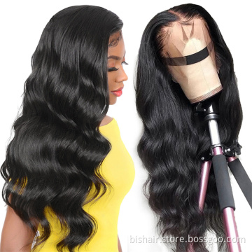 26 Inch Human Body Wave Shape Human Hair Wig T Part Brazil Ladies Wave Shape Front Mesh Wig Transparent Lace Front Wig Remy